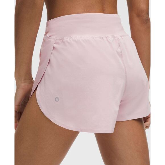 (XS) Lululemon Fast and Free High-Rise Classic-Fit Split Short 3" Pink Haze - Picture 2 of 8